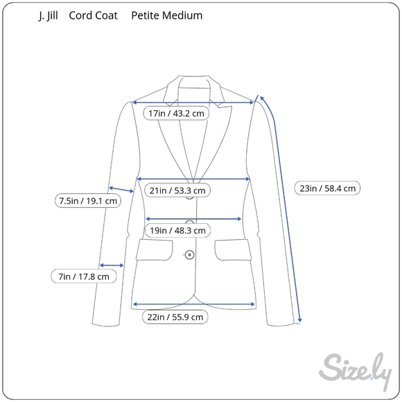 J. Jill Heritage Collection Cord Coat Petite Medium - Picture 6 of 6